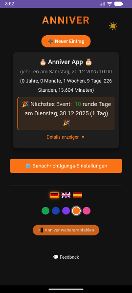 Oranges Theme Dunkel